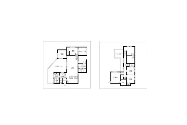 吹き抜けのある家の間取り図③