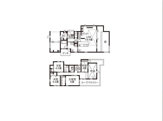 デザイナーズ住宅の間取り図②