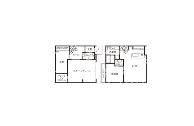 デザイナーズ住宅の間取り図①