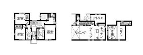 40坪の注文住宅間取り図